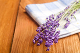 Fototapeta Lawenda - lavender flower on the wooden background