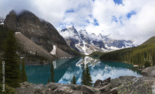 Tapeta ścienna Jezioro morenowe, park narodowy banff, alberta, Kanada