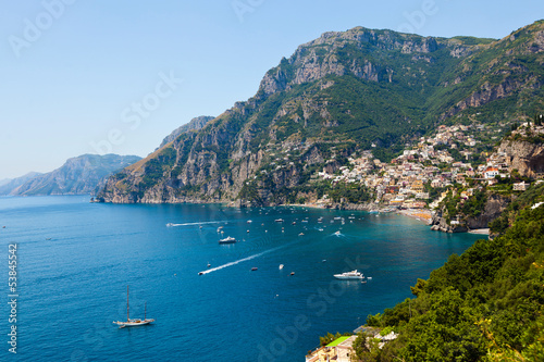 Plakat na papierze fotorealistycznym Positano - wybrzeże amalfi - Włochy