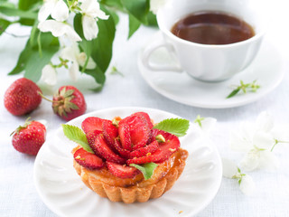 Canvas Print - strawberry tart