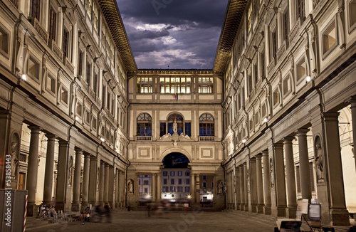Obraz na płótnie canvas czteroczęściowy "tetraptyk" Galeria uffizi. 