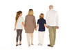 © Ambrophoto - young grandmother grandfather with nephew and niece standing bac