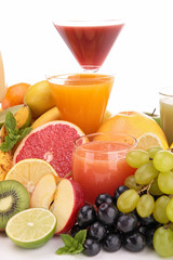 Wall Mural - group of fruit juice