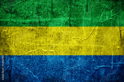 Board z aluminiowym obramowaniem Flaga Gabonu