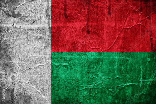 Board z aluminiowym obramowaniem Flaga Madagaskaru