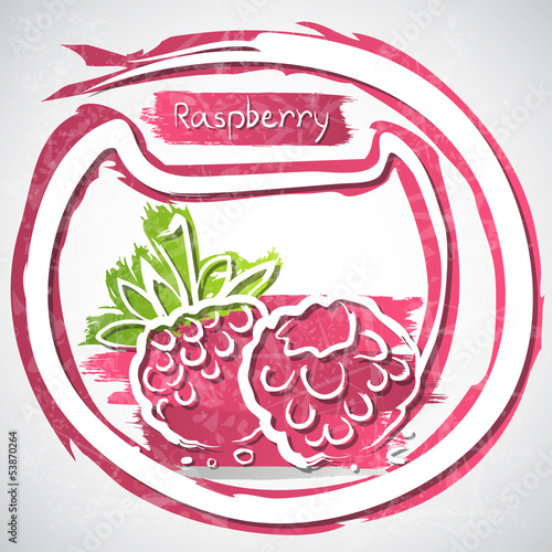 Naklejka nad blat kuchenny Raspberry