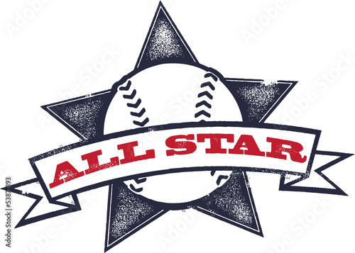 All Star Baseball Stock Vector | Adobe Stock