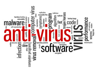 anti-virus tag cloud (software program computer security virus)
