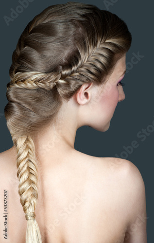 Creative Braid Hairstyle Buy This Stock Photo And Explore