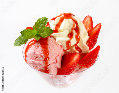 Fotoboard na płycie Lody truskawkowe lody
