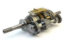 Speed gearbox on isolated background