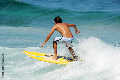 Obraz na płótnie canvas czteroczęściowy "tetraptyk" Surfing