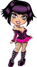 Cute Punky Goth Girl