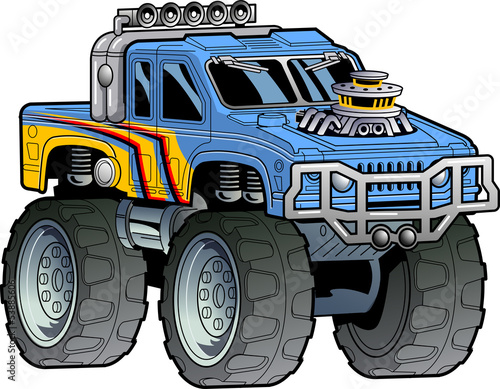 Obraz w ramie Monster Truck