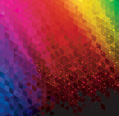 Aufkleber - Abstract modern geometric colorful background.