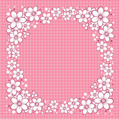 Poster - Striped Greeting Card with Flowers