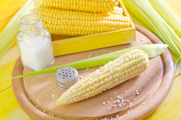 Wall Mural - boiled corn with salt