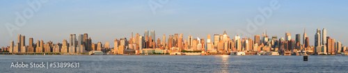 Plakat na papierze fotorealistycznym Panorama panoramę Nowego Jorku manhattan