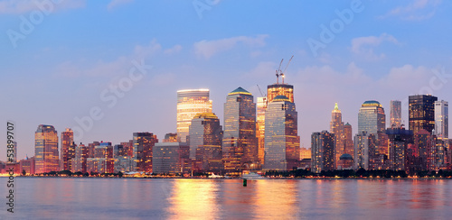 Plakat na papierze fotorealistycznym Nowy Jork panoramę centrum manhattan