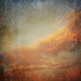 Vintage background with clouds in the sky