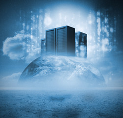 Aufkleber - Servers on earth