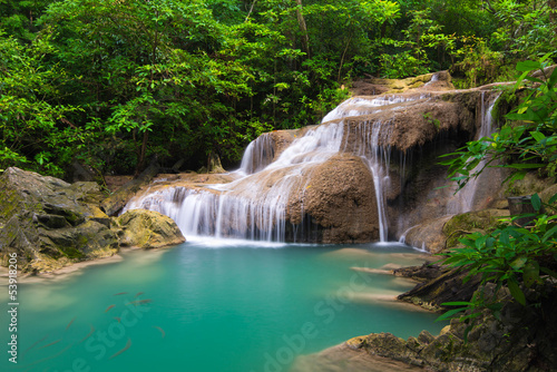 Naklejka na kafelki Erawan Waterfall, Kanchanaburi, Thailand