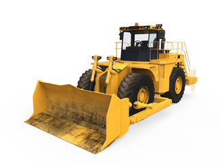 Wall Mural - Yellow Bulldozer Isolated