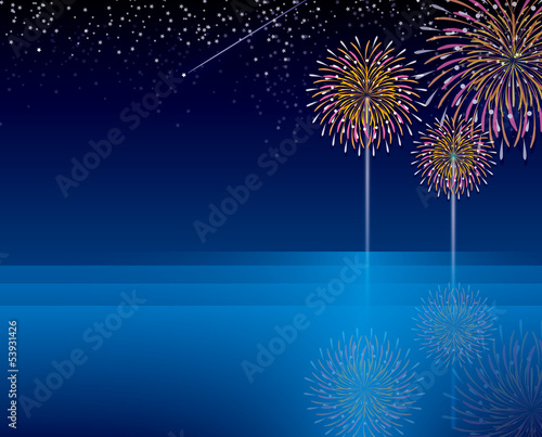 夜空の花火背景 Stock イラスト Adobe Stock 夜空の花火背景 Stock イラスト Adobe Stock