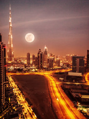 Wall Mural - Dubai in moonlight