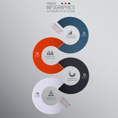 Wall Mural - minimal infographics design. vector