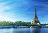 Fototapeta Boho - grunge image of  Eiffel tower in Paris