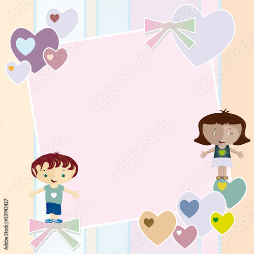 Moldura Com Coracoes E Criancas Buy This Stock Vector And Explore Similar Vectors At Adobe Stock Adobe Stock