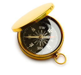 Wall Mural - Golden vintage compass