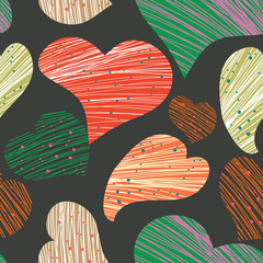 Wall Mural - Multicolor hearts