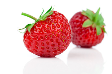 Wall Mural - Strawberry isolated on white background