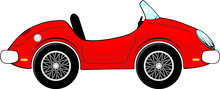 Funny Red Convertible Car