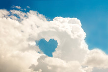 Clouds Heart And Blue Sky