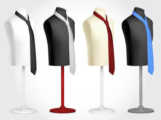 Canvas Print - Necktie on mannequin template