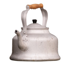 Old Kettle Isolated On White