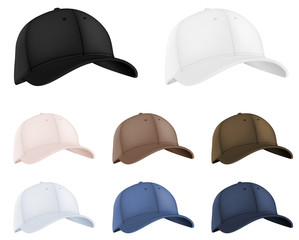 Baseball hats template set