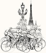 Paris - cyclists in competition
