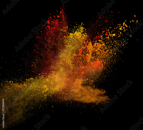launched colorful powder