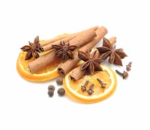 Dry Orange Slices, Cinnamon Sticks, Allspice, Anise And Clove