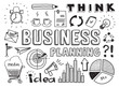 Business planning doodles elements