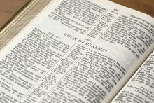 Holy Bible Opened On The Book Of Psalms