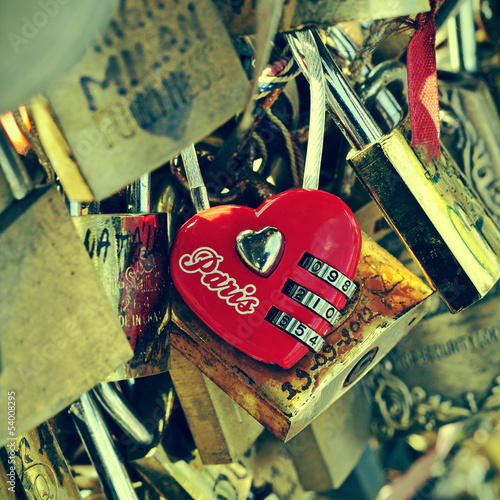 Naklejka na drzwi love in Paris, France