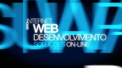 Wall Mural - desenvolvimento web soluções aplicativos palavra animação nuvem