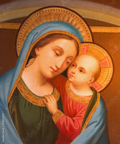 Board z aluminiowym obramowaniem Wiedeń - madonna z ul. 