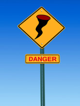 Hurricane Danger Warning  Sign
