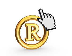 Sticker - Cursor and copyright symbol.